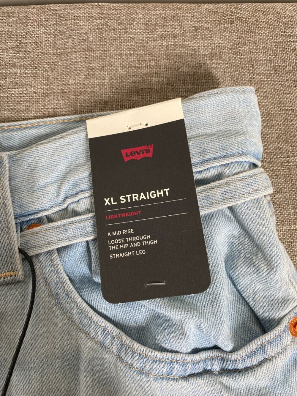 Levi's Premium XL Straight Wide Leg Jeans Women's 29 Blue Lightweight Linen NWT - Picture 4 of 16